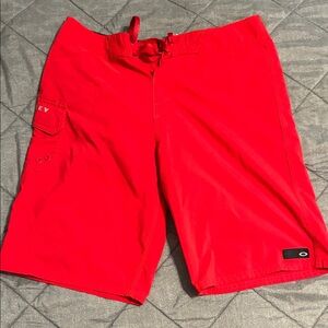 Oakley Bright Red Swim Shorts